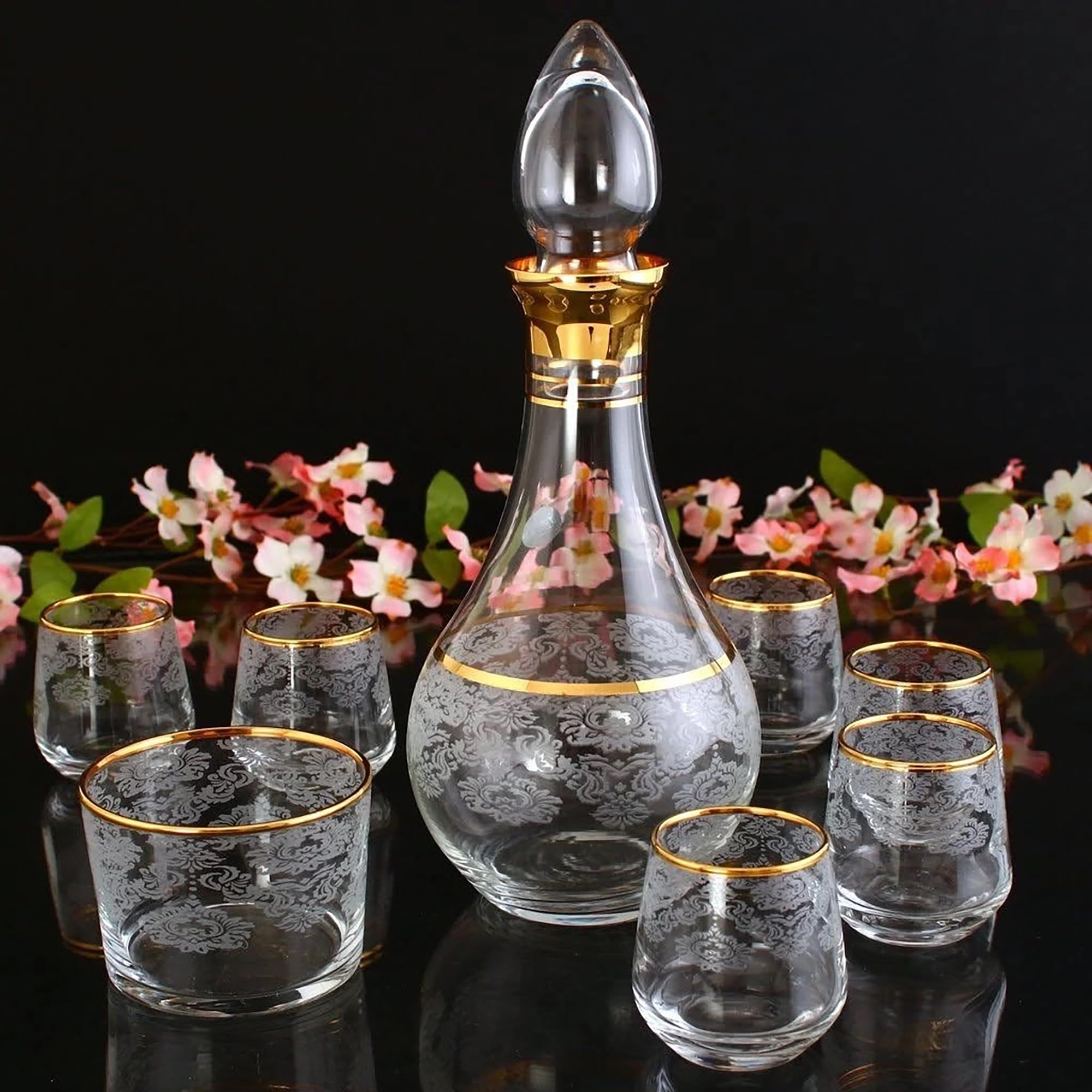 Amazon.com: Luxury Handcrafted Glass Zam Zam Water Serving Set